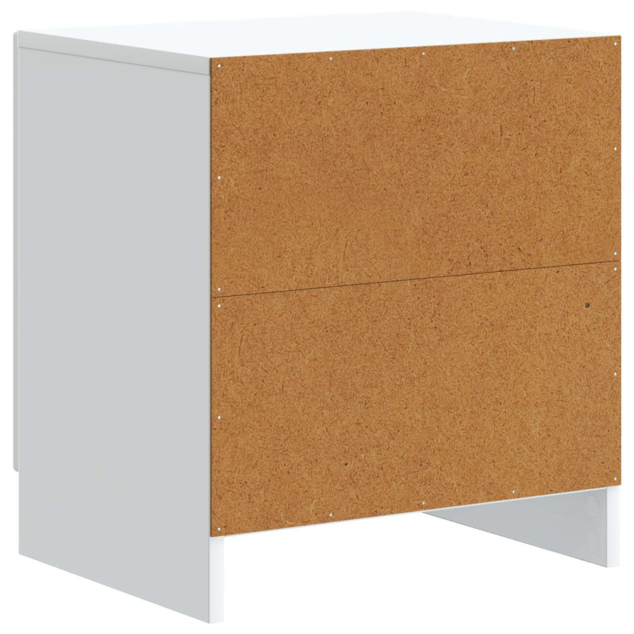 Nachtkastje 2 pcs Wit 43 x 34,5 x 47 cm Bewerkt hout