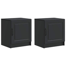 Nachtkastje 2 pcs Zwart 43 x 34,5 x 47 cm Bewerkt hout