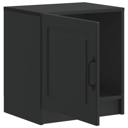 Nachtkastje 2 pcs Zwart 43 x 34,5 x 47 cm Bewerkt hout