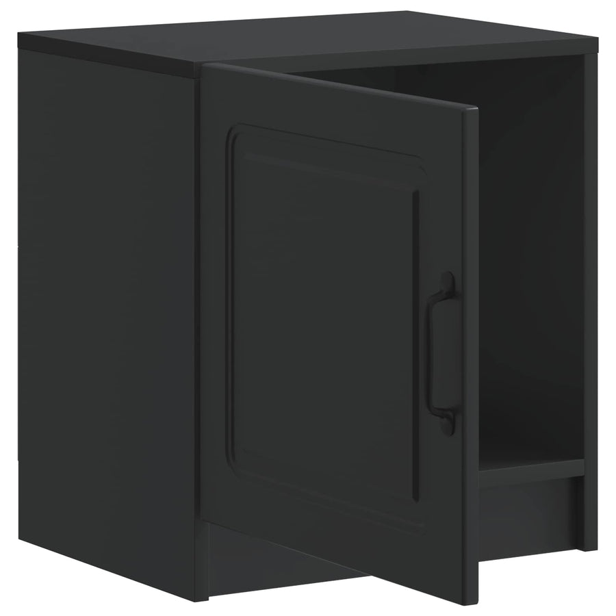 Nachtkastje 2 pcs Zwart 43 x 34,5 x 47 cm Bewerkt hout