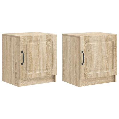 Nachtkastje 2 pcs Sonoma Eiken 43 x 34,5 x 47 cm Bewerkt hout