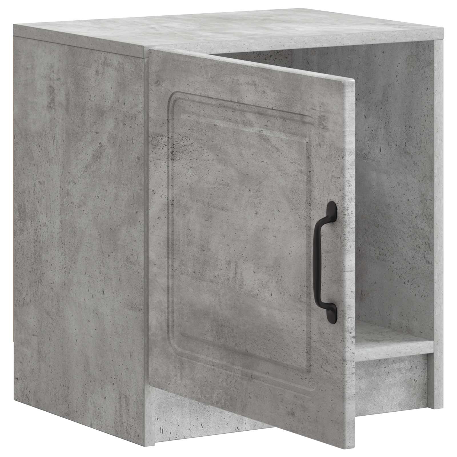 Nachtkastje Betongrijs 43 x 34,5 x 47 cm Bewerkt hout