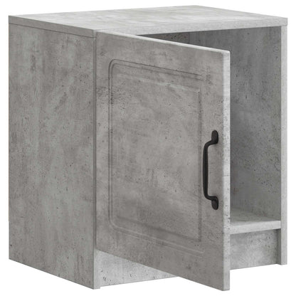 Nachtkastje Betongrijs 43 x 34,5 x 47 cm Bewerkt hout