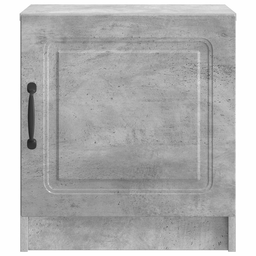 Nachtkastje Betongrijs 43 x 34,5 x 47 cm Bewerkt hout