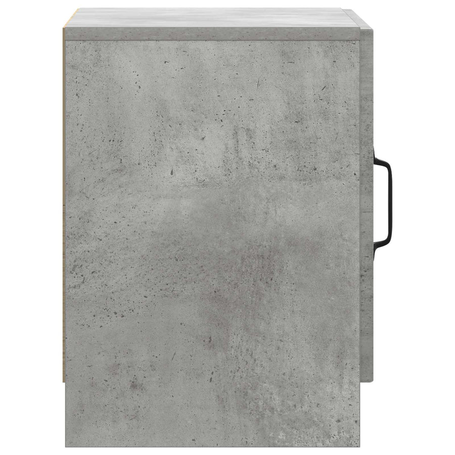 Nachtkastje Betongrijs 43 x 34,5 x 47 cm Bewerkt hout