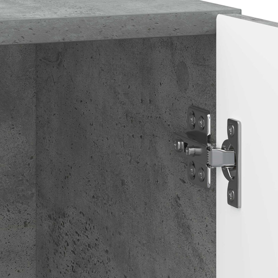 Nachtkastje 2 pcs Betongrijs 43 x 34,5 x 47 cm Bewerkt hout
