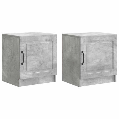 Nachtkastje 2 pcs Betongrijs 43 x 34,5 x 47 cm Bewerkt hout