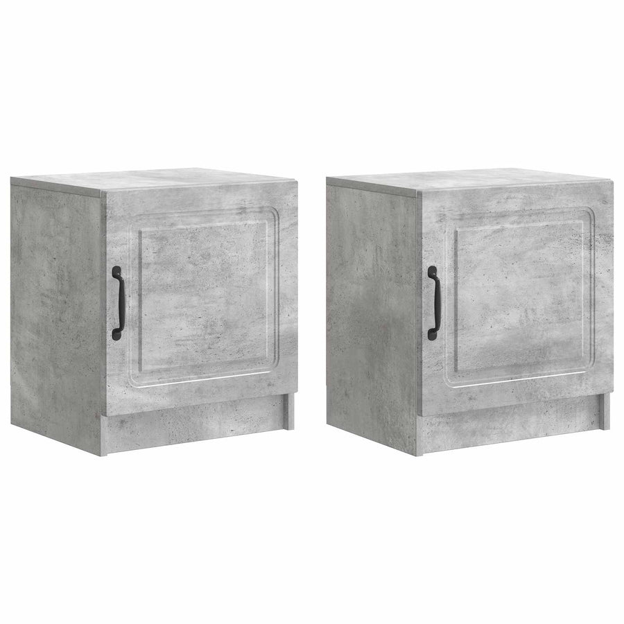 Nachtkastje 2 pcs Betongrijs 43 x 34,5 x 47 cm Bewerkt hout