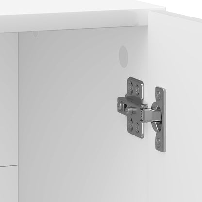Nachtkastje 2 pcs Hoogglans Wit 43 x 34,5 x 47 cm Bewerkt hout