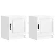 Nachtkastje 2 stuks hoogglans wit 43x34,5x47 cm