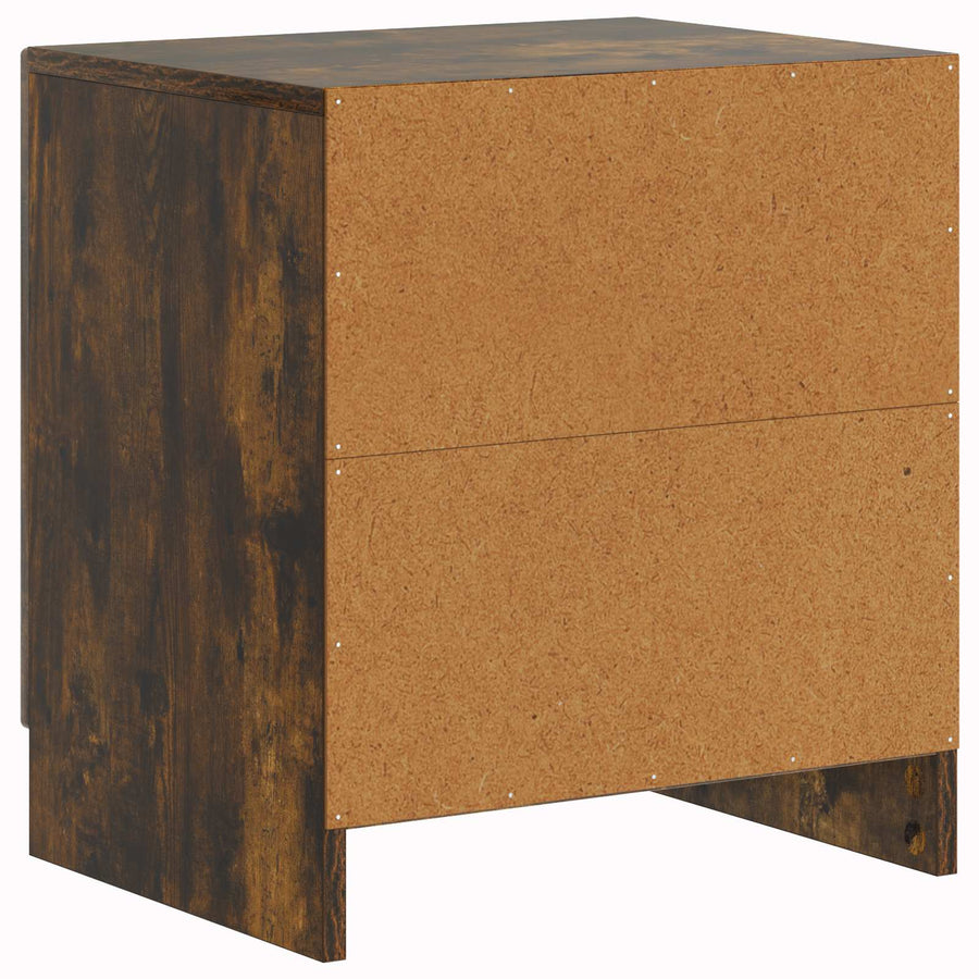 Nachtkastje Gerookt eiken 43 x 34,5 x 47 cm Bewerkt hout