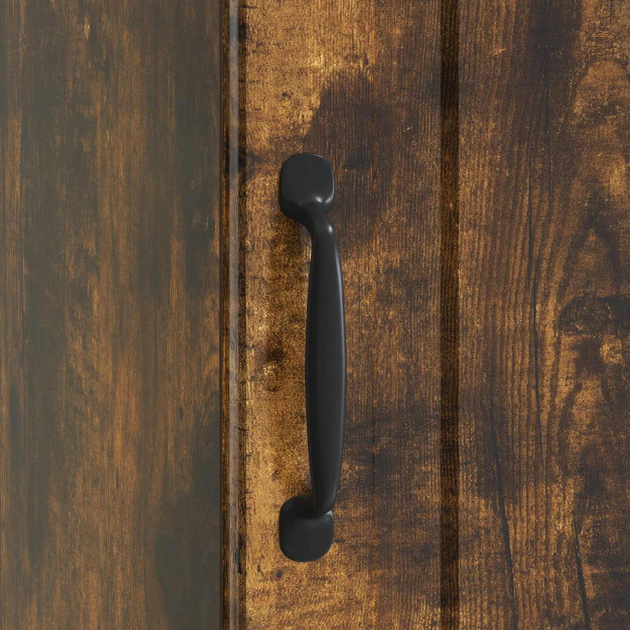 Nachtkastje 2 pcs Gerookt eiken 43 x 34,5 x 47 cm Bewerkt hout