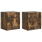 Nachtkastjes 2 stuks gerookt eiken 43x34,5x47 cm
