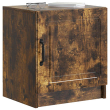 Nachtkastje 2 pcs Gerookt eiken 43 x 34,5 x 47 cm Bewerkt hout