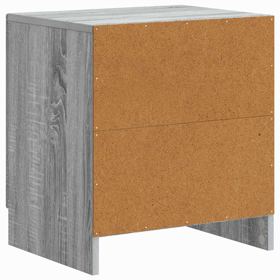 Nachtkastje Grijs sonoma 43 x 34,5 x 47 cm Bewerkt hout