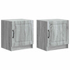 Nachtkastje 2 stuks grijs sonoma 43x35x47 cm