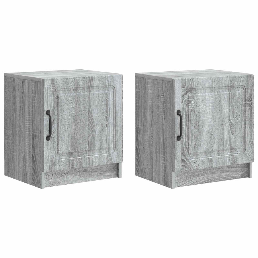Nachtkastje 2 pcs Grijs sonoma 43 x 34,5 x 47 cm Bewerkt hout