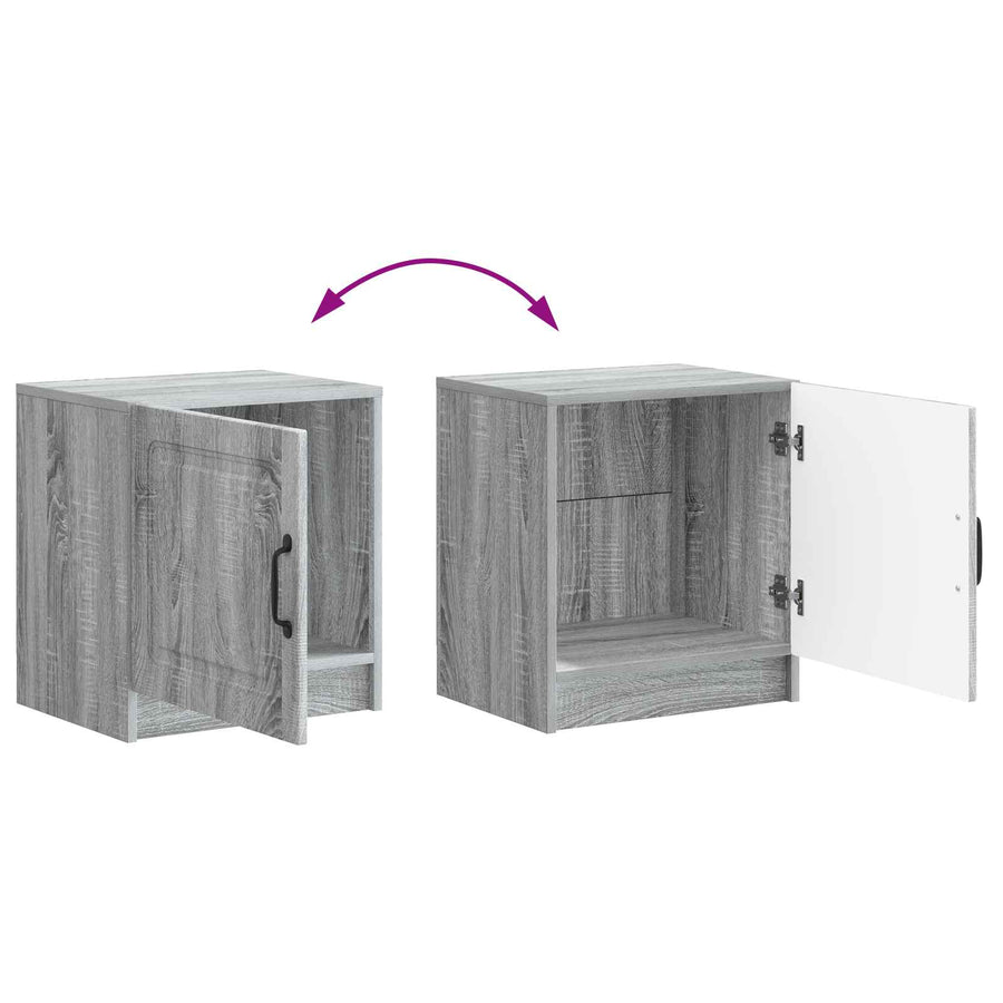 Nachtkastje 2 pcs Grijs sonoma 43 x 34,5 x 47 cm Bewerkt hout
