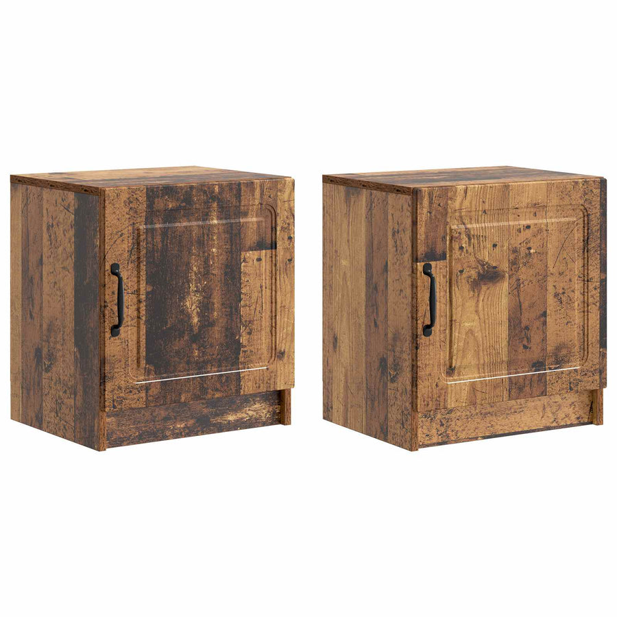 Nachtkastje 2 pcs Oud hout 43 x 34,5 x 47 cm Bewerkt hout