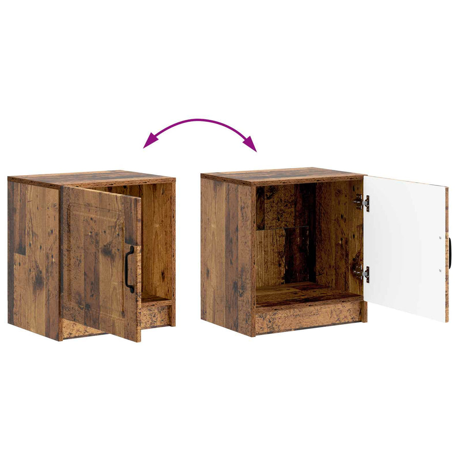 Nachtkastje 2 pcs Oud hout 43 x 34,5 x 47 cm Bewerkt hout