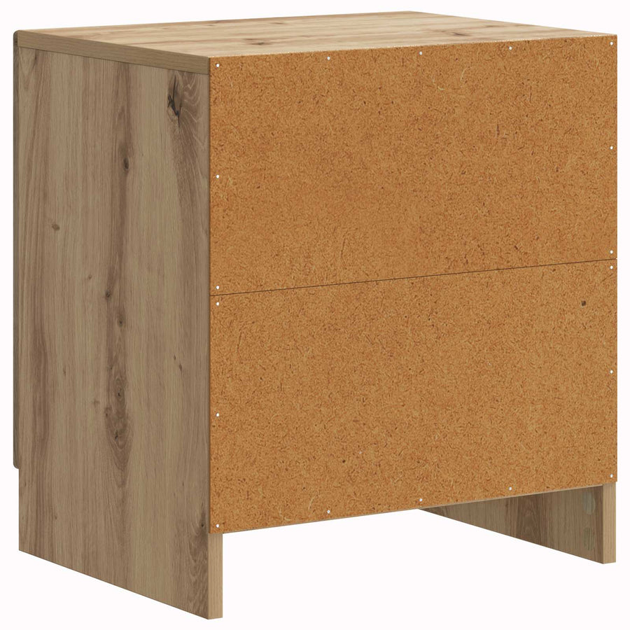 Nachtkastje Artisanaal eiken 43 x 34,5 x 47 cm Bewerkt hout