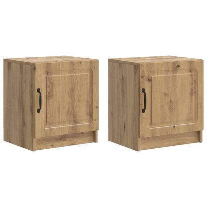 Nachtkastje 2 pcs Artisanaal eiken 43 x 34,5 x 47 cm