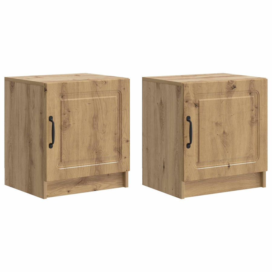 Nachtkastje 2 pcs Artisanaal eiken 43 x 34,5 x 47 cm