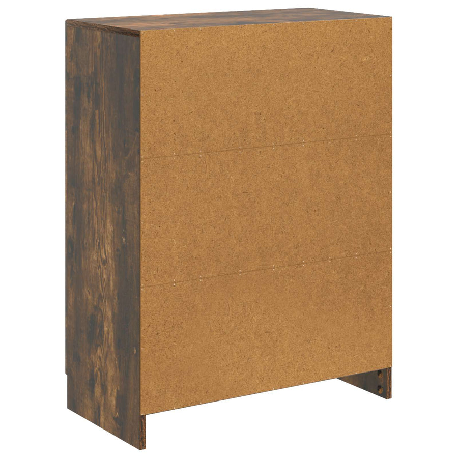 Dressoir Gerookt eiken 66 x 34,5 x 87 cm Bewerkt hout