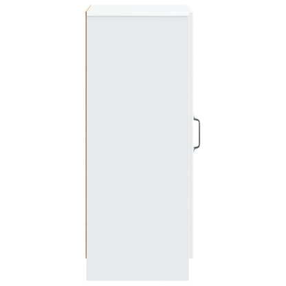 Dressoir Wit 33 x 34,5 x 87 cm Bewerkt hout