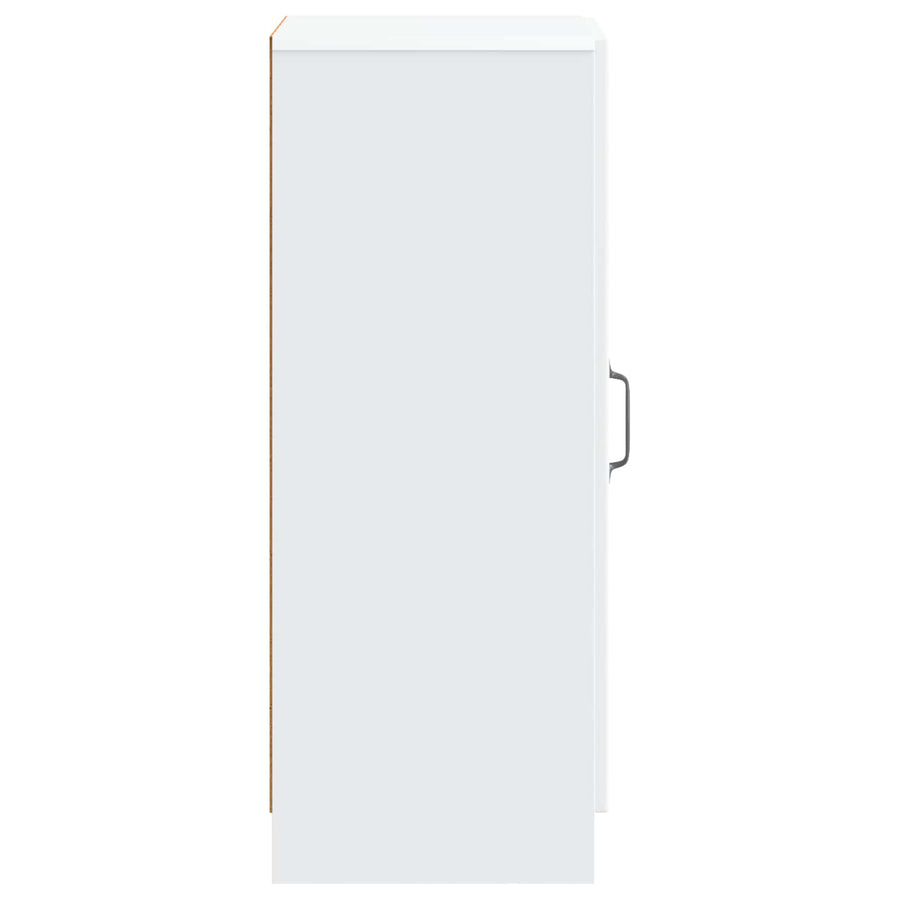 Dressoir Wit 33 x 34,5 x 87 cm Bewerkt hout