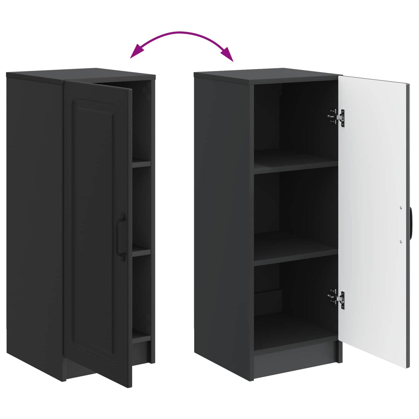 Dressoir Zwart 33 x 34,5 x 87 cm Bewerkt hout