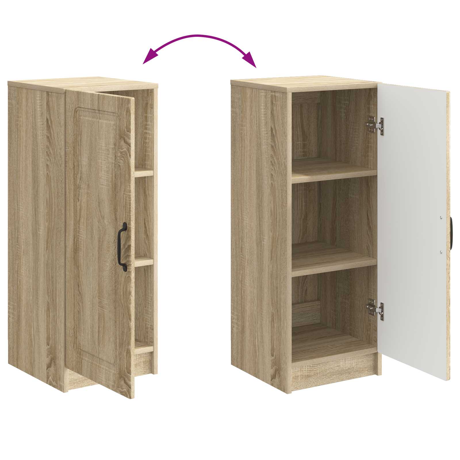 Dressoir Sonoma Eiken 33 x 34,5 x 87 cm Bewerkt hout