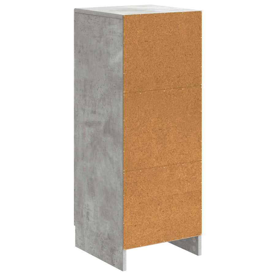 Dressoir Betongrijs 33 x 34,5 x 87 cm Bewerkt hout