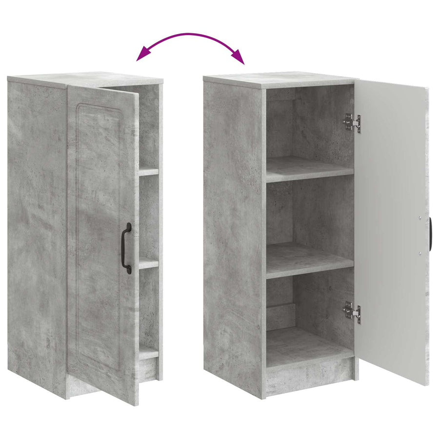 Dressoir Betongrijs 33 x 34,5 x 87 cm Bewerkt hout