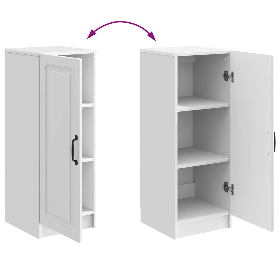 Dressoir Hoogglans Wit 33 x 34,5 x 87 cm Bewerkt hout