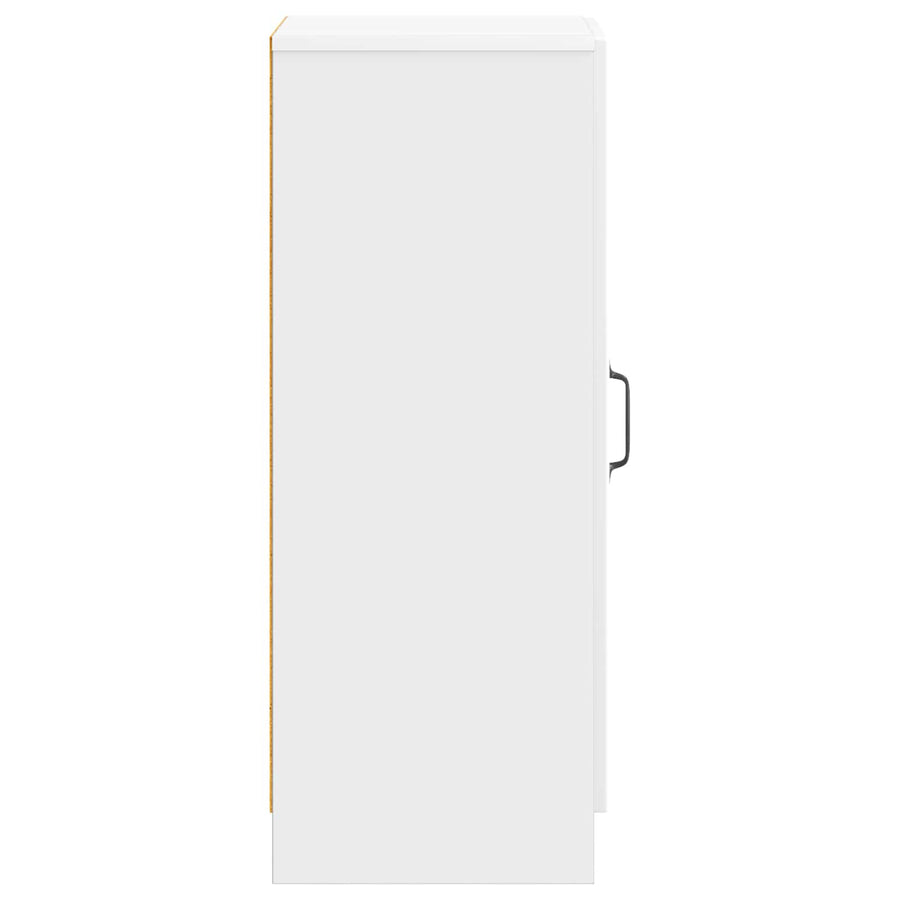 Dressoir Hoogglans Wit 33 x 34,5 x 87 cm Bewerkt hout