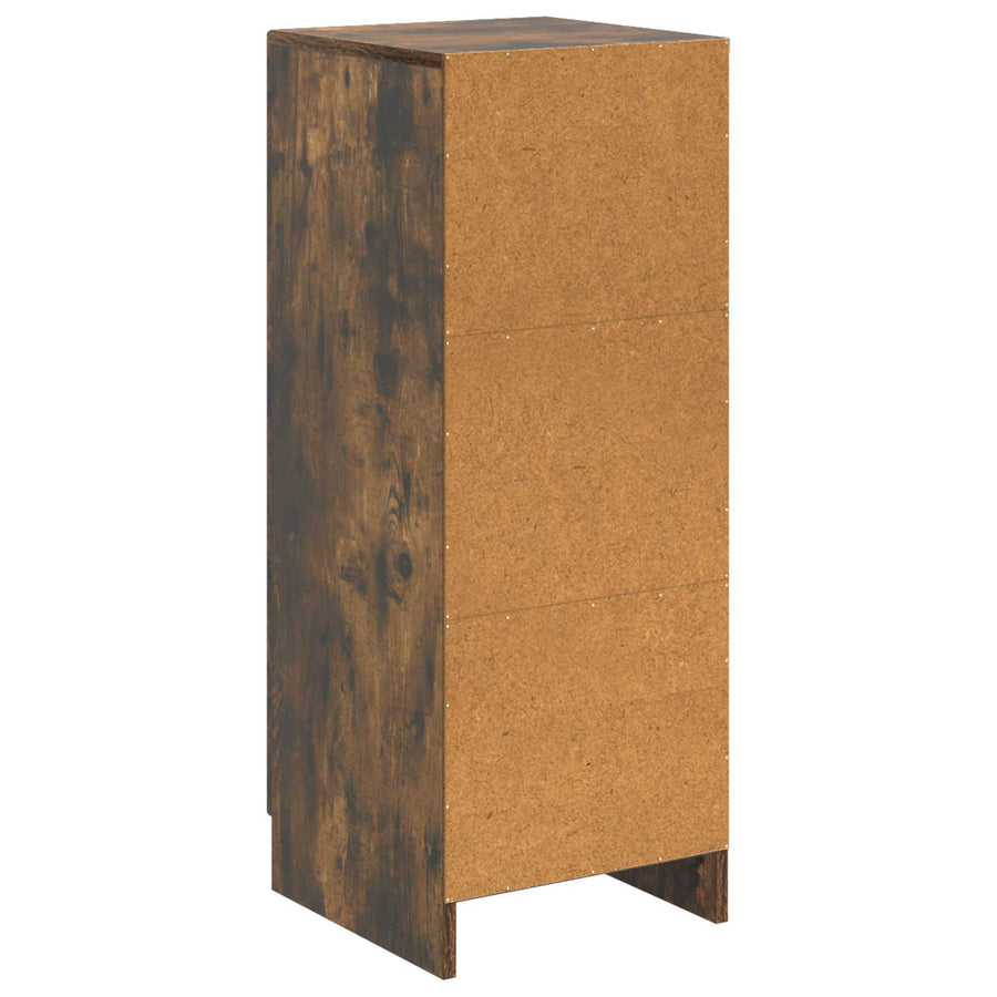 Dressoir Gerookt eiken 33 x 34,5 x 87 cm Bewerkt hout