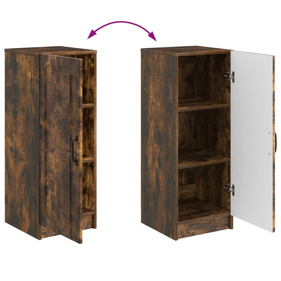 Dressoir Gerookt eiken 33 x 34,5 x 87 cm Bewerkt hout