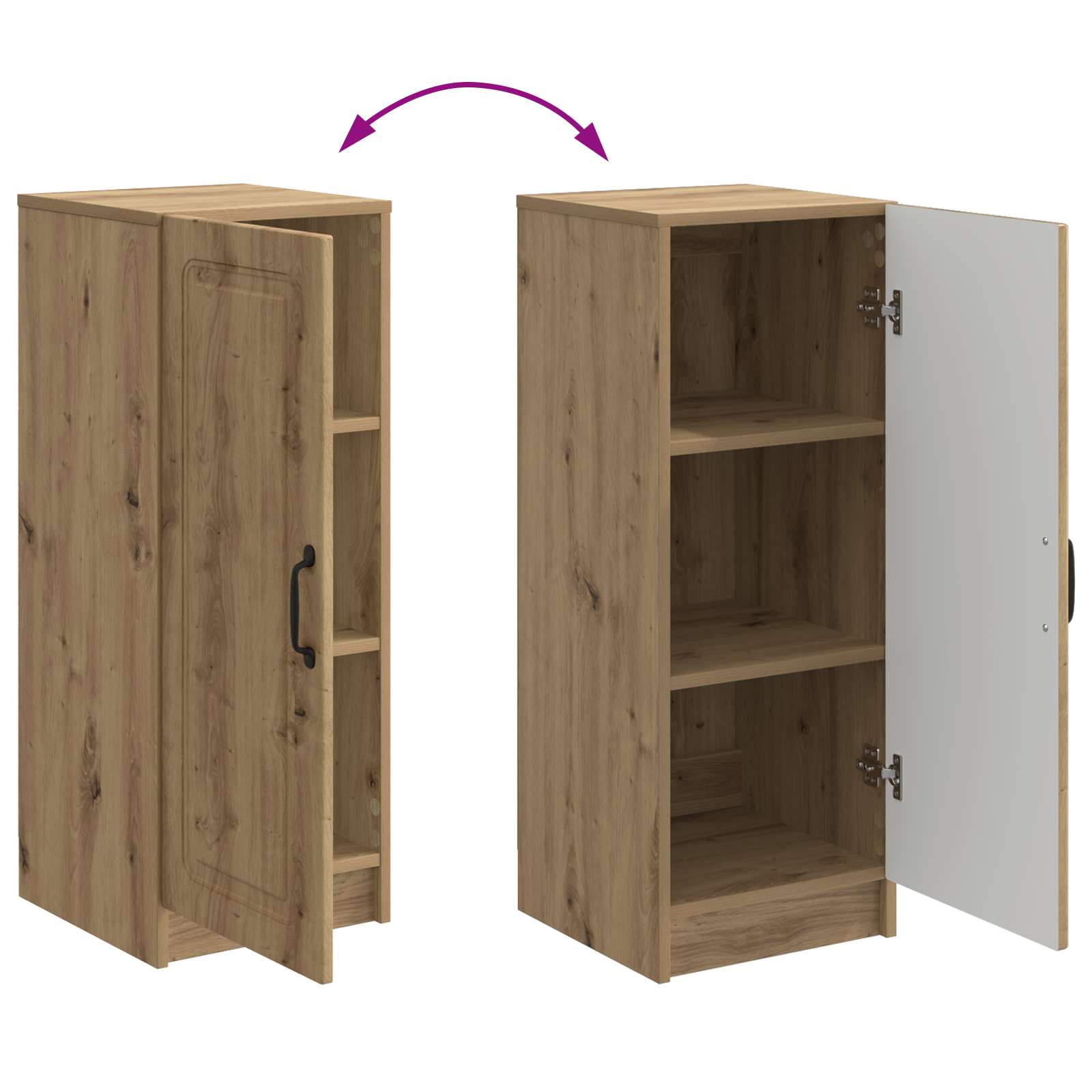 Dressoir Artisanaal eiken 33 x 34,5 x 87 cm Bewerkt hout