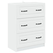 Ladekast 66x34.5x87 cm wit bewerkt hout