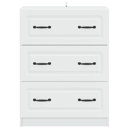 Ladenkast Wit 66 x 34,5 x 87 cm Bewerkt hout