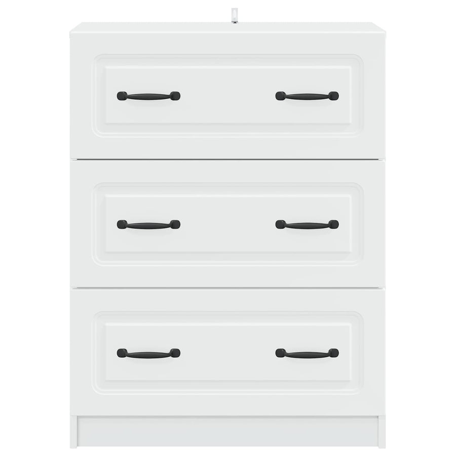 Ladenkast Wit 66 x 34,5 x 87 cm Bewerkt hout