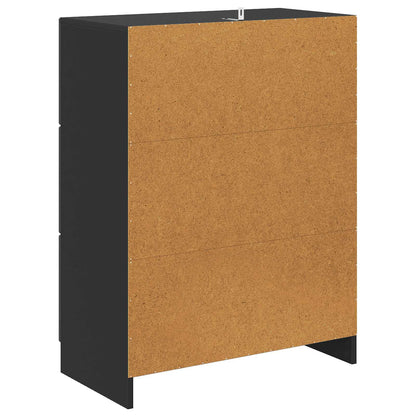 Ladenkast Zwart 66 x 34,5 x 87 cm Bewerkt hout