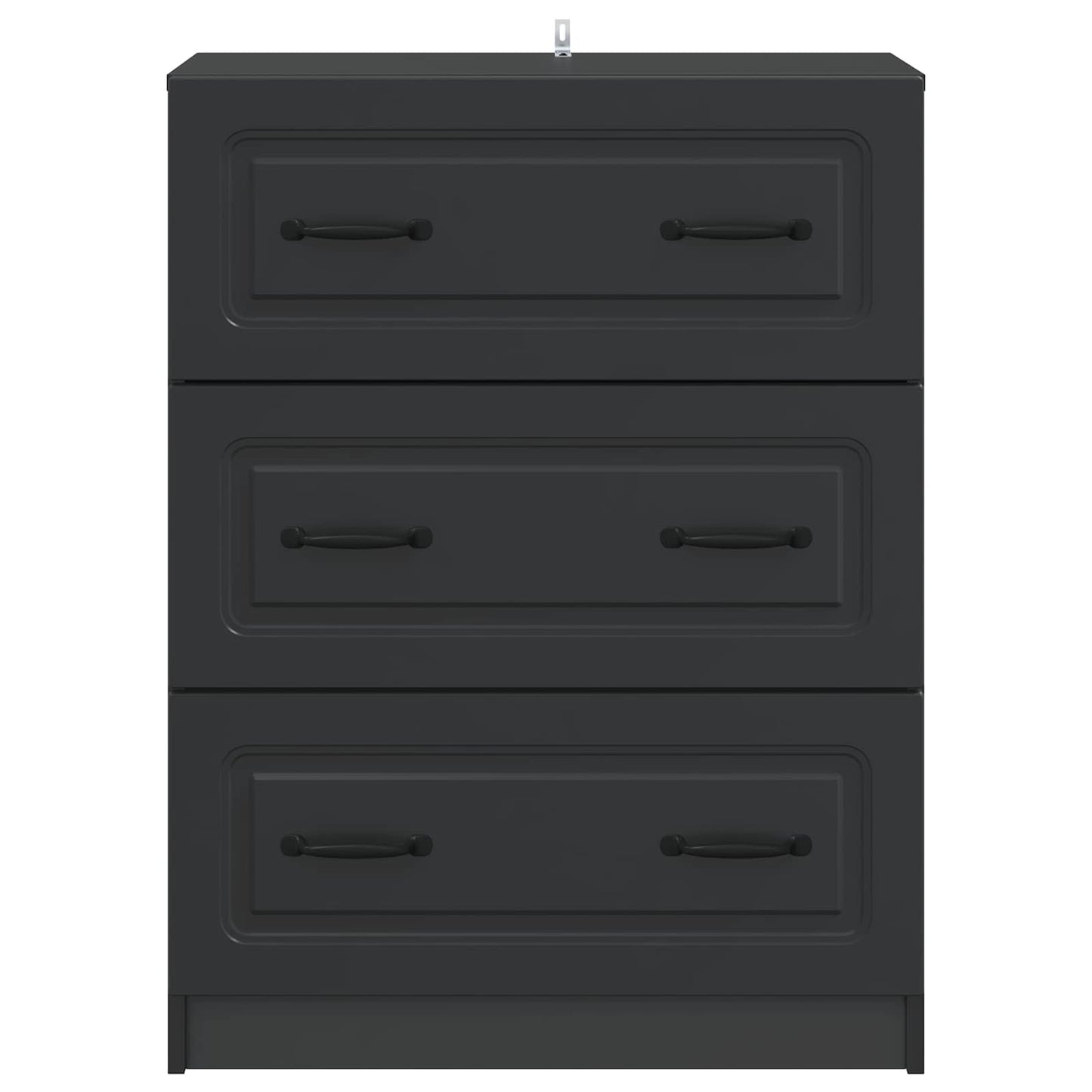 Ladenkast Zwart 66 x 34,5 x 87 cm Bewerkt hout