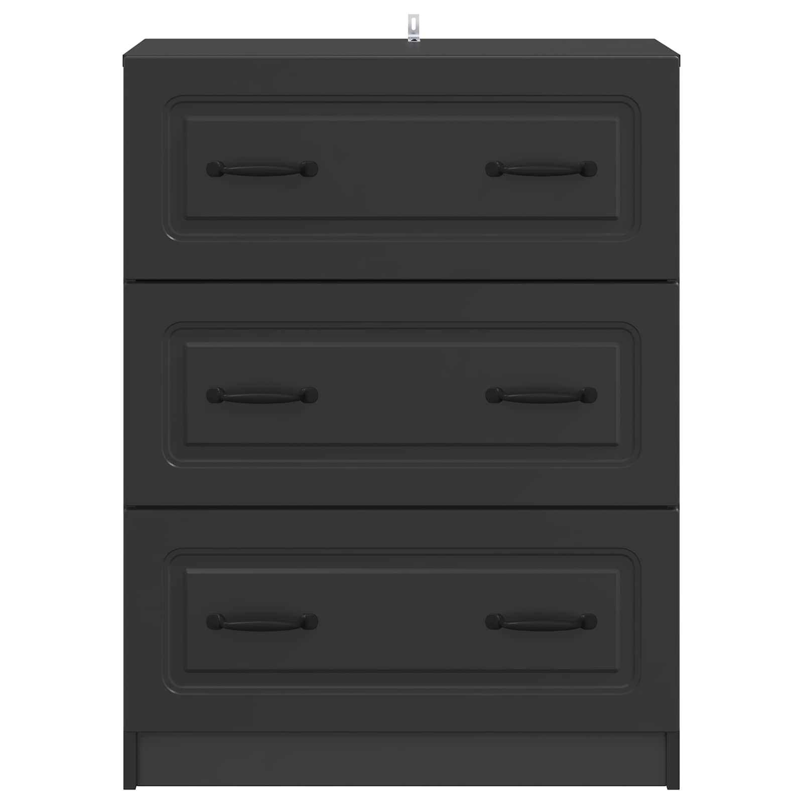Ladenkast Zwart 66 x 34,5 x 87 cm Bewerkt hout