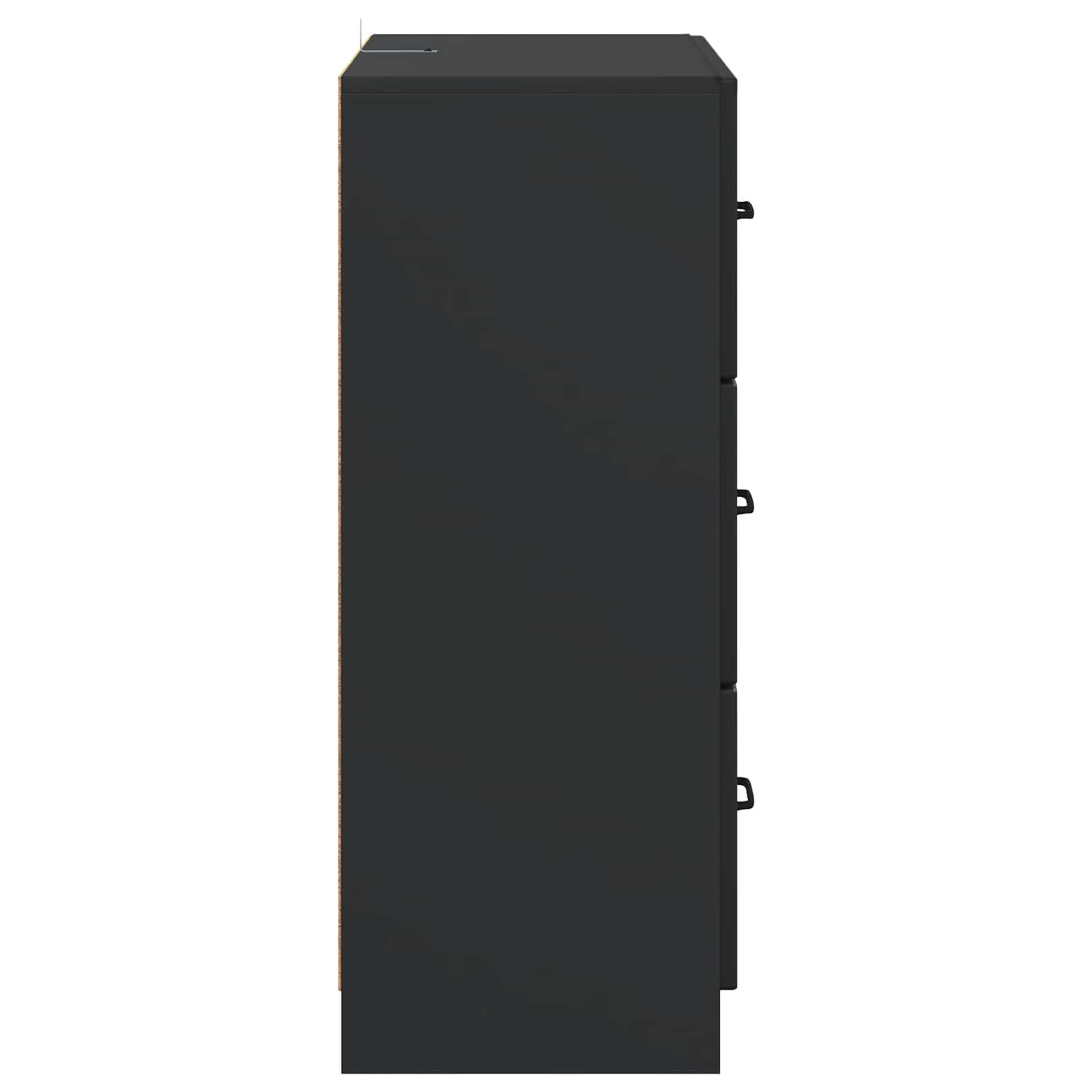 Ladenkast Zwart 66 x 34,5 x 87 cm Bewerkt hout