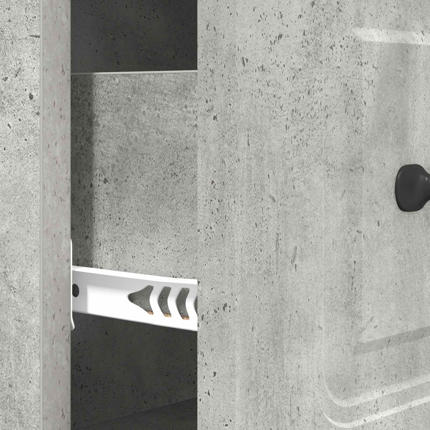 Ladenkast Betongrijs 66 x 34,5 x 87 cm Bewerkt hout