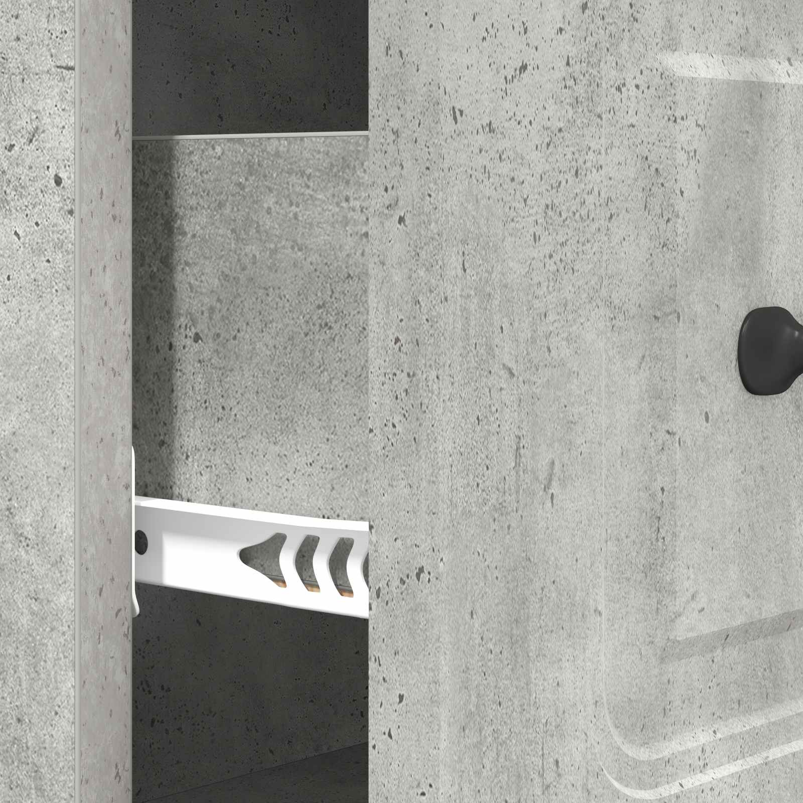 Ladenkast Betongrijs 66 x 34,5 x 87 cm Bewerkt hout