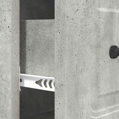 Ladenkast Betongrijs 66 x 34,5 x 87 cm Bewerkt hout