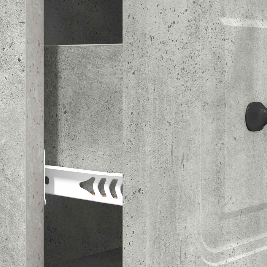 Ladenkast Betongrijs 66 x 34,5 x 87 cm Bewerkt hout